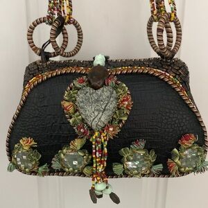 Embellished Black Handbag